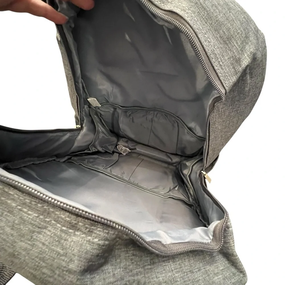 Keababies Gray Quilted ROVE Diaper Backpack‎ Baby Bag NEW 18 Pockets Change Mat